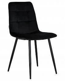 Стул обеденный DOBRIN CHILLY (Черный Holland 75, основание черное) - Фото предпросмотра