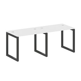 Metal System Quattro Р. ст. на 2 раб. места на О-образном м/к 50БО.СМ-2.1 Белый/Антрацит металл 2000*720*750 - Фото предпросмотра