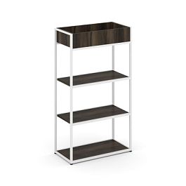 Rift Стеллаж металлический высокий приставной RF.STM-001 Дуб Мали/Металл Белый 596*350*1250 - Фото предпросмотра