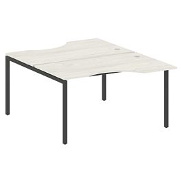 Metal System Quattro Р. ст. криволинейная на П-образном м/к 40БП.РАС-СА-2.2 Дуб наварра/Антрацит металл 1400*1835*750 - Фото предпросмотра