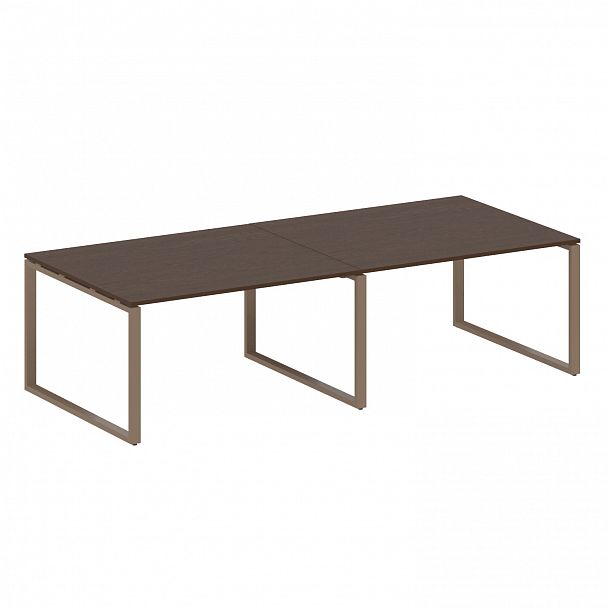 Стол для переговоров "Metal System" БО.ПРГ-2.3 венге/мокко - Вид 1