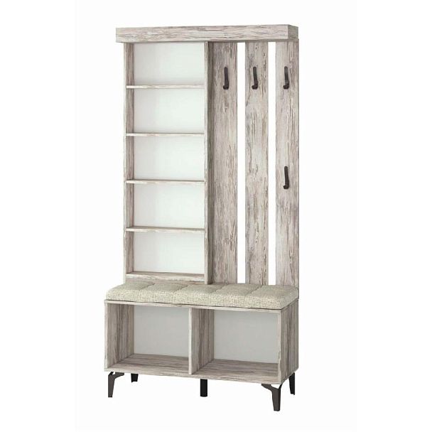 Прихожая Милан центральная секция (2100х984х366) артвуд темный/артвуд темный - Вид 2