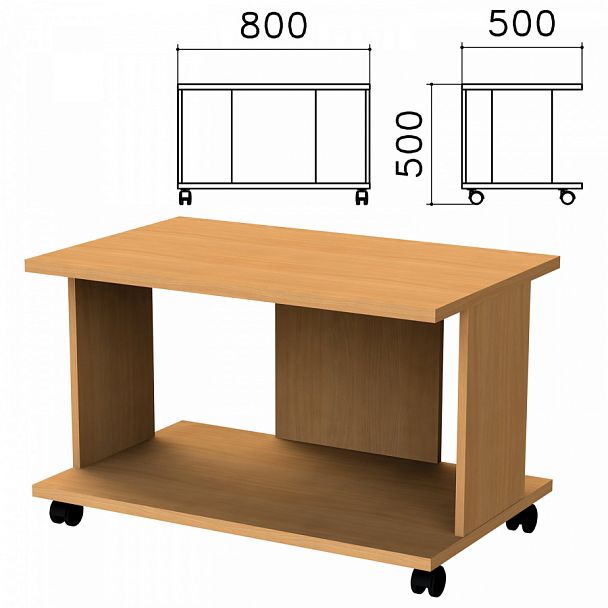 Стол журнальный "Монолит", 800х500х500 мм, цвет бук бавария, ЖМ02.1 - Вид 1