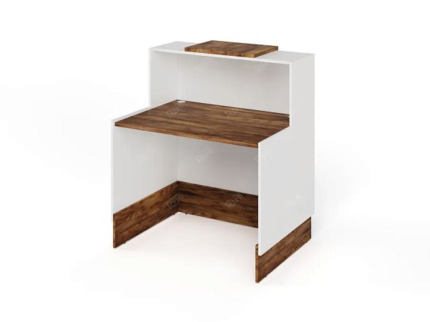 RTD080-100-SH ТАНДЕМ / TANDEM Стойка ресепшн 1-100 1000х700х1200 Таксония шоколадная - Вид 2