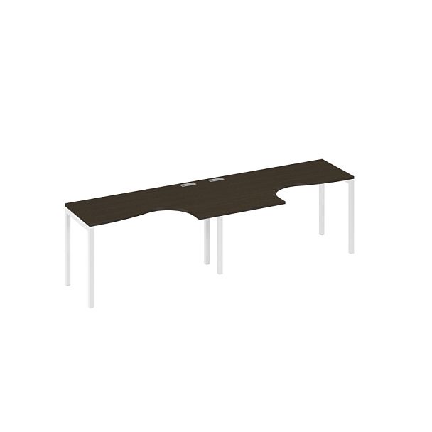 Рабочая станция Классика каркас DUE (2х140) A4 А4 Б2 033-2 БП венге / металлокаркас белый - Вид 1