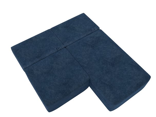 Диван угловой модульный Лига-060 НПБ угол универсальный Велюр синий - Вид 9