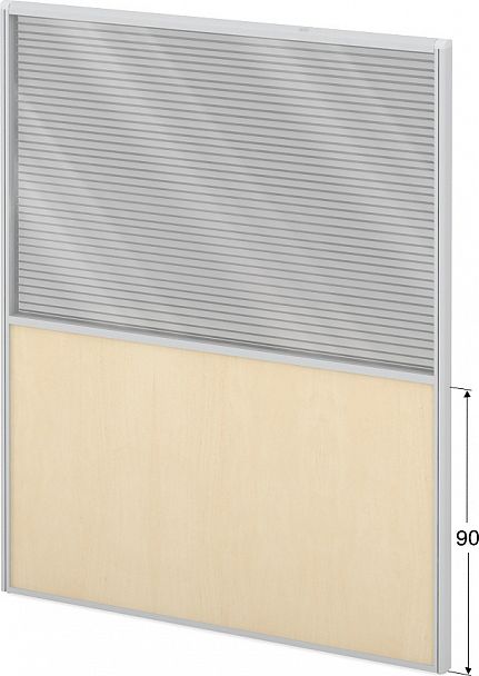 Модуль комбинированный "Мобильные офисные перегородки «Логика»" ПК-ЛГ-МДК200х160/90Ж/Д-В1-466 клен - Вид 1