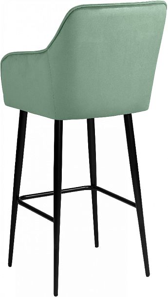 Барное поворотное кресло Мони К, Confetti aquamarine/черный - Вид 6