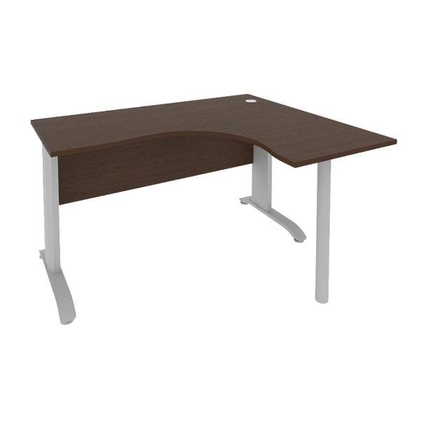 Riva Metal-L Стол криволинейный правый ПЛ.СА-3 (R) Венге/Тёмно-серый металл 1400*1200*750 - Вид 1