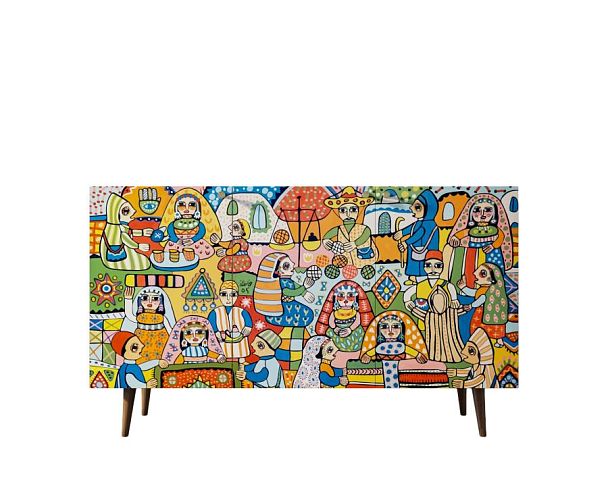 Комод Berber три дверки 1 принт арт BB01/Print_01 - Вид 1