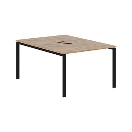 Стол 2-х местный EUWST 1116 Дуб Денвер светлый/Черный 1160х1606х750 EDIS - Фото предпросмотра