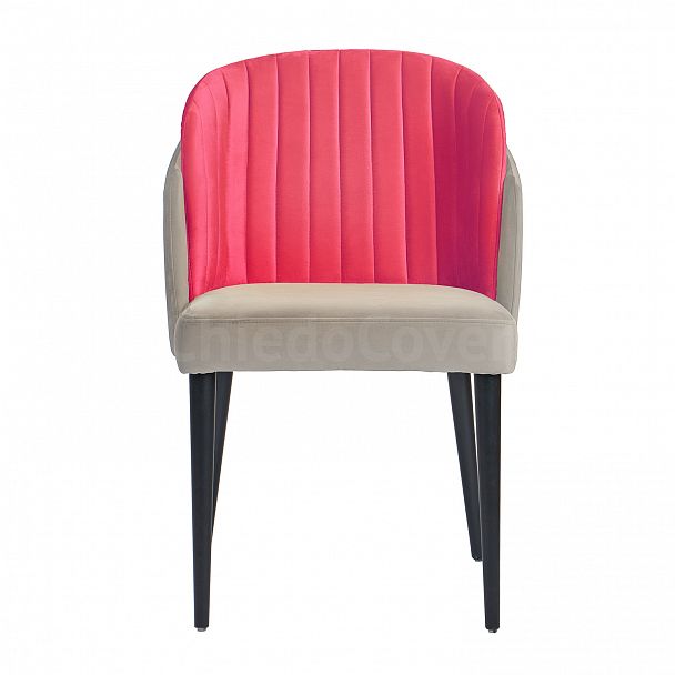 Полукресло Лилия, серо-розовый - Вид 3