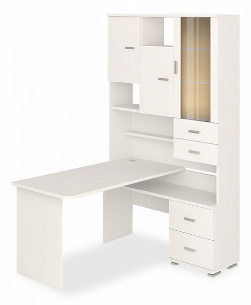 Стол компьютерный Домино СР-620-140 Белый правый - Вид 1