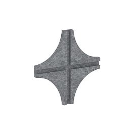 AcustiX Соединитель для войлочных экранов Х-образный VE.SVE-X Морская Галька 200*200*12 - Фото предпросмотра