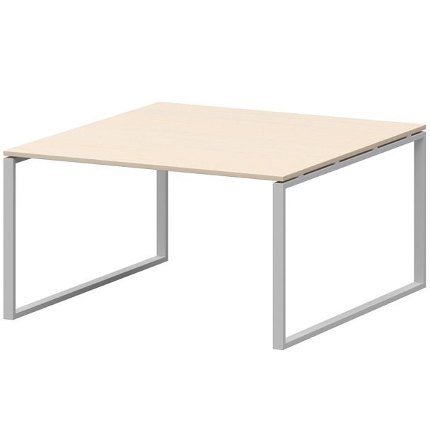 Стол переговорный на металлокаркасе АМП.О-002.123 Бук/Белый 1200x1236x760 Арго-М - Вид 1