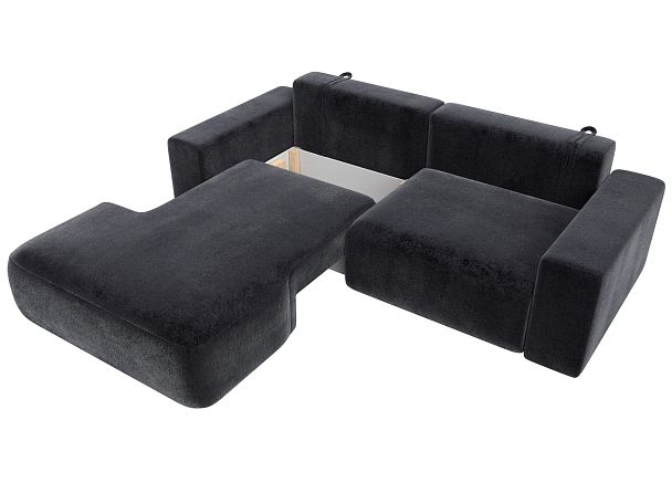 Диван угловой Лига-036 НПБ Классик левый угол Велюр серый - Вид 8