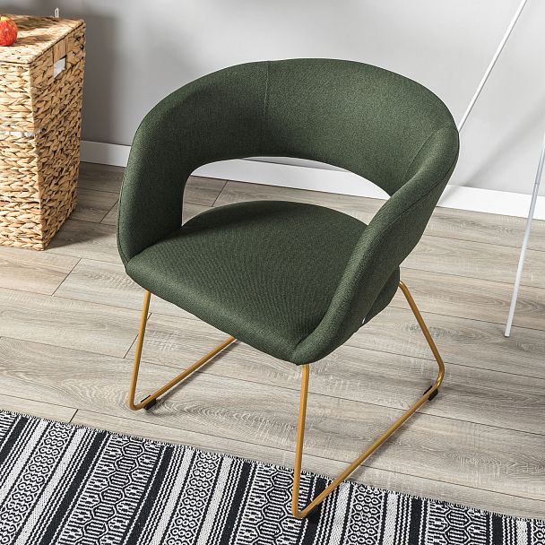 Кресло Hugs тёмно-зеленый/Линк золото - Вид 10