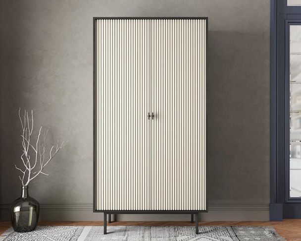 Шкаф двухдверный Emerson арт EM091/milky/L - Вид 4