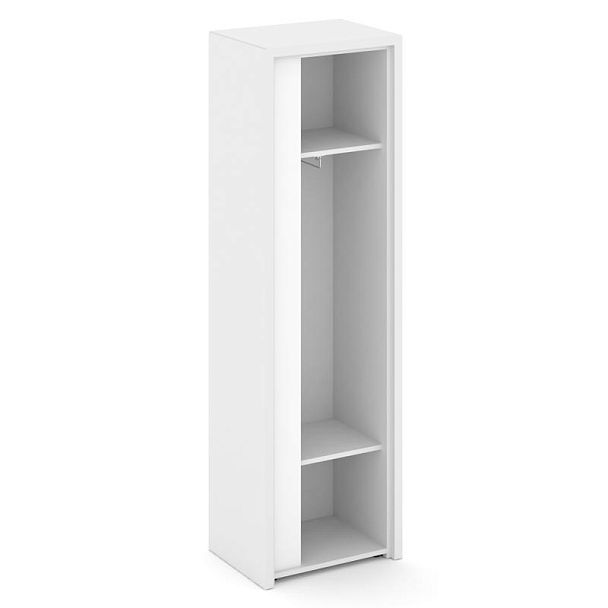 Корнер Гардероб узкий COR.GB-1 (R) Белый Бриллиант/Белый 600*450*2000 - Вид 2
