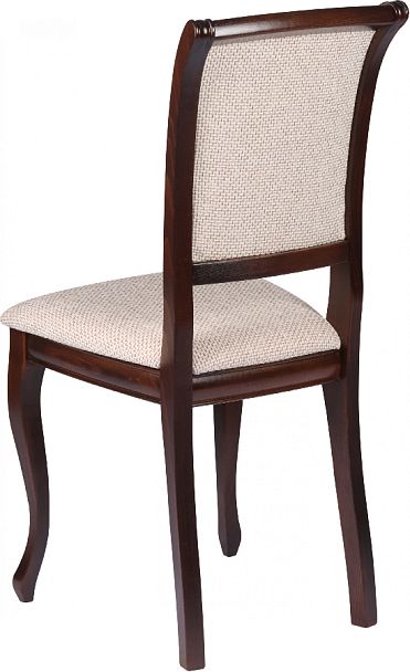 Стул деревянный с мягким сиденьем Арктос Темный орех/Кремовая рогожка - Вид 5