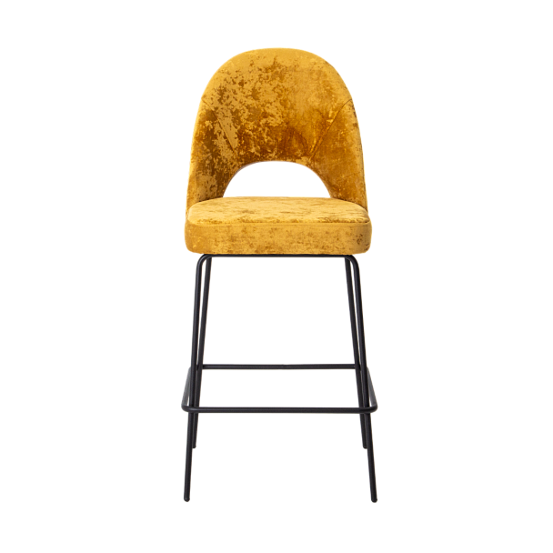 Стул барный Маллин, велюр Palermo gold 10, ножки металл - Вид 3