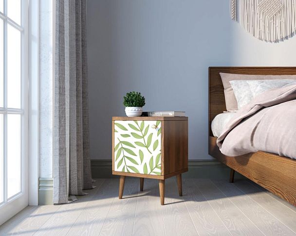 Тумбочка Berber с дверкой 28 принт арт BB21/Print_28, разноцветная - Вид 3