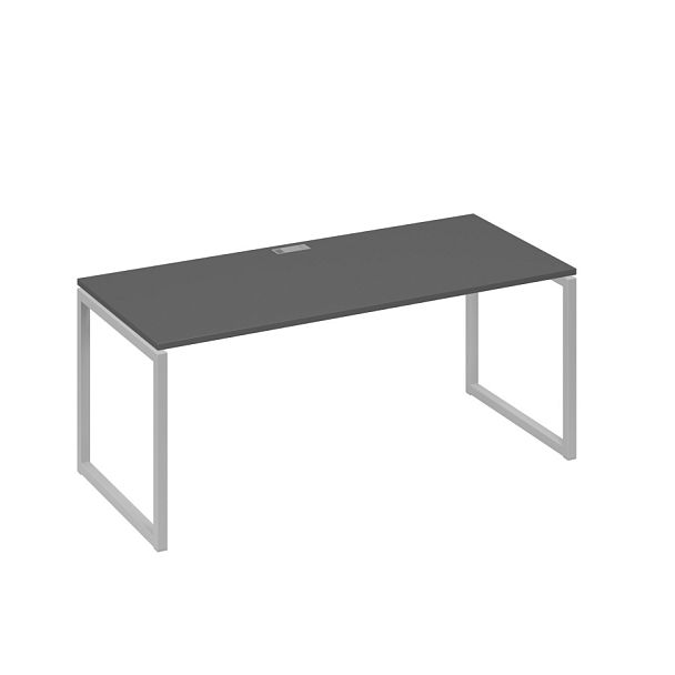 Стол письменный на металлокаркасе QUATTRO A4 А4 Б4 026 БП антрацит премиум / металлокаркас серый - Вид 1