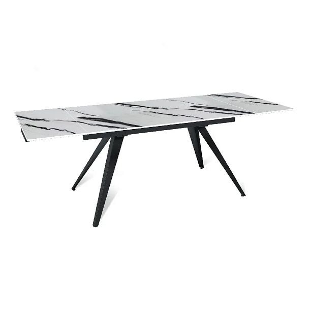 Стол раскладной Asti (140+40+40), керамика глянцевая Panda White - Вид 5