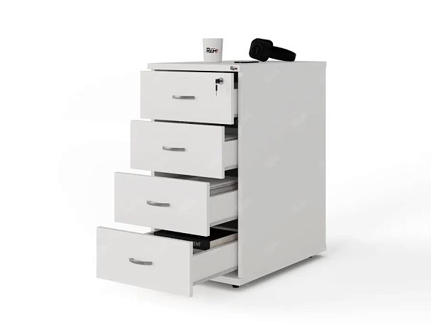 UNITY PТ2 БЕЛЫЙ Тумба с ящиками 400х600х750 - Вид 1