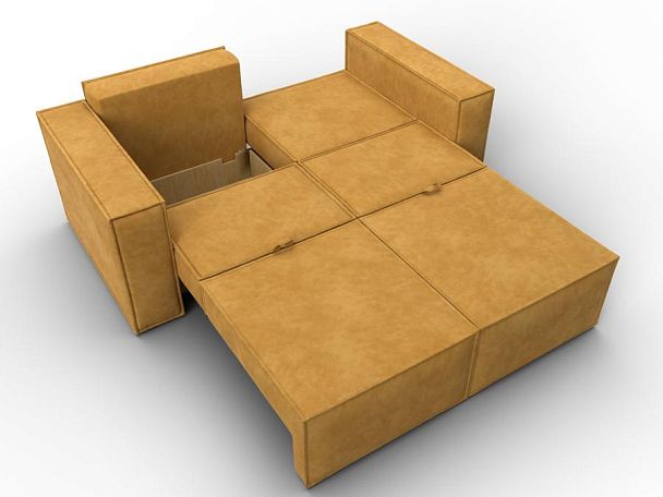 Диван прямой Куба мини Велюр желтый - Вид 9