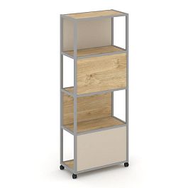 Shelf Mobile Стеллаж 5 уровней 1 секция VR.LT-STK-504.08 Тиквуд Светлый/Металл Серый/W-04 800*400*2000 - Фото предпросмотра