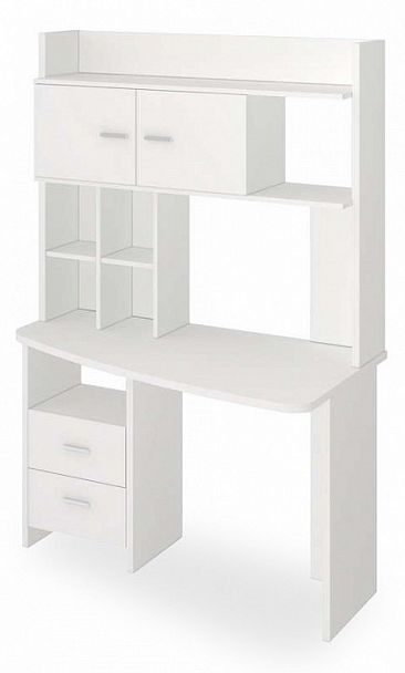 Стол компьютерный Нельсон Lite СКЛ-Крл120+НКЛХ-120 БЕ ПРАВ Белый правый - Вид 1