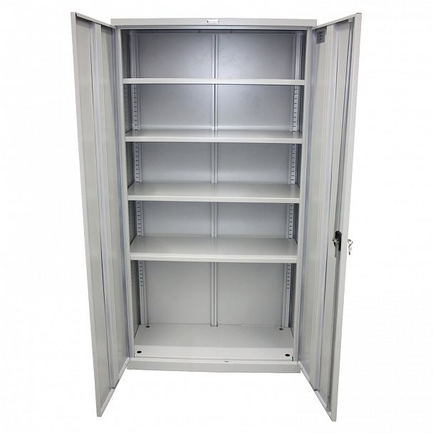 Шкаф металлический офисный BRABIX "MK 18/91/46", 1830х915х460 мм, 47 кг, 4 полки, разборный, 291136, S204BR180202 - Вид 4