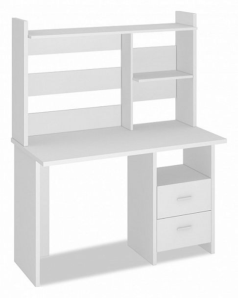 Стол компьютерный Домино Лайт СКЛ-Прям120+НКЛ-120 Белый - Вид 1