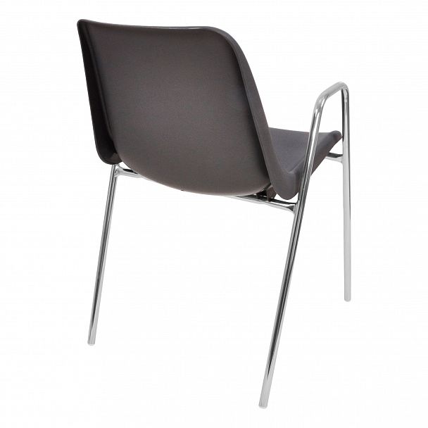 Стул Vicenza (4 высокие ножки c подлокотниками), каркас Хром, серый, стопируемый - Вид 2