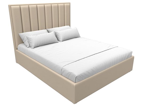 Интерьерная кровать Афродита 160 (полностью экокожа бежевая) - Вид 4