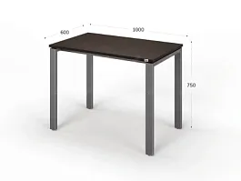 UNITY РМС6-10 ВЕНГЕ Стол на металлокаркасе прямой 1000х600х750 - Фото предпросмотра