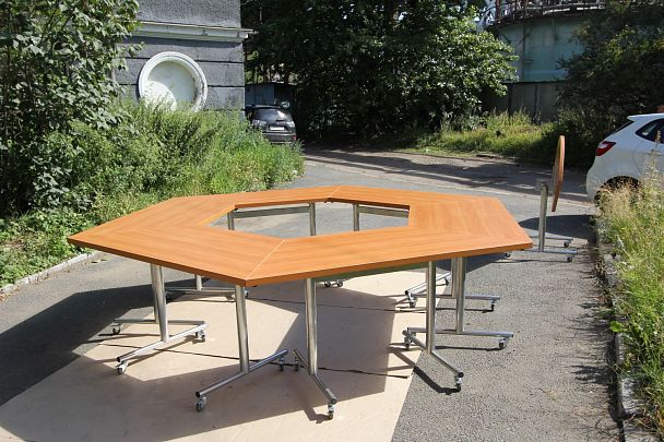 Стол складной "Флип-топ" полукруг 900x600 - Вид 14
