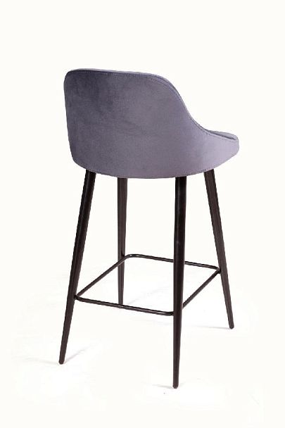 Стул полубарный Douglas ромб, бархат серый 27 - Вид 5