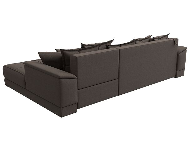 Диван угловой НордСтар правый угол Рогожка коричневый - Вид 6