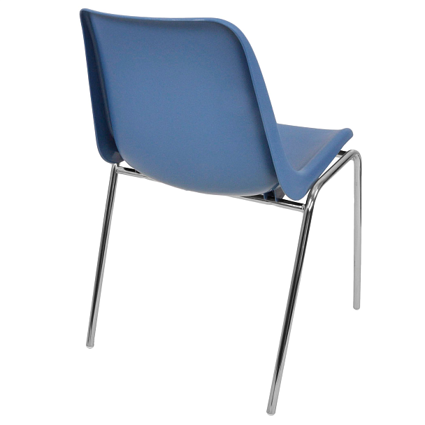 Стул Vicenza (4 ножки) Каркас хром, светло-синий, РП+ИК, стопируемый - Вид 2