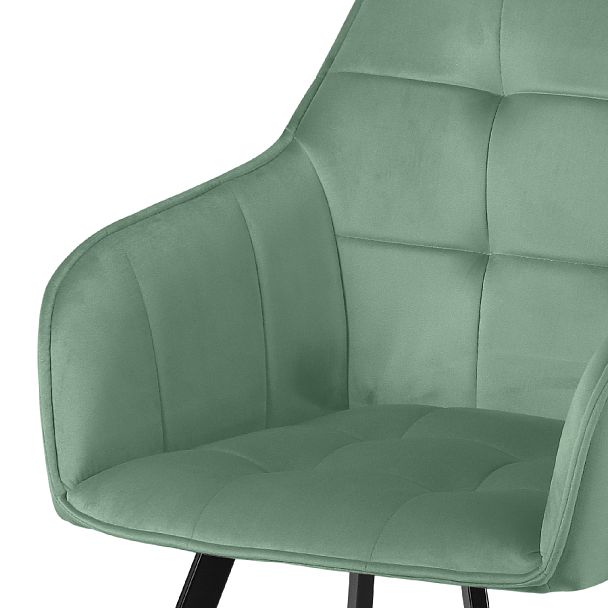 Кресло поворотное Мони, Confetti aquamarine/черный - Вид 8