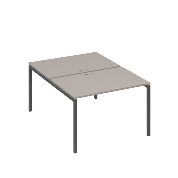 Рабочая станция (2х120) на каркасе DUE A4 А4 Б2 176 БП мокко премиум / металлокаркас антрацит - Вид 1