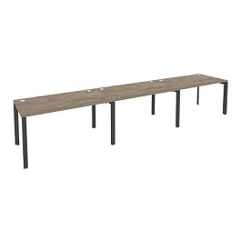 Onix Рабочая станция на П-образном м/к O.MP-RS-3.3.8 Тиквуд темный/Антрацит металл 4140*800*750 - Фото предпросмотра