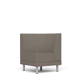 Секция угловая внутренняя Александрия экокожа серо-коричневая CN6 - Фото предпросмотра