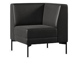 Модуль Everprof Gamma угловый Экокожа Черный - Фото предпросмотра