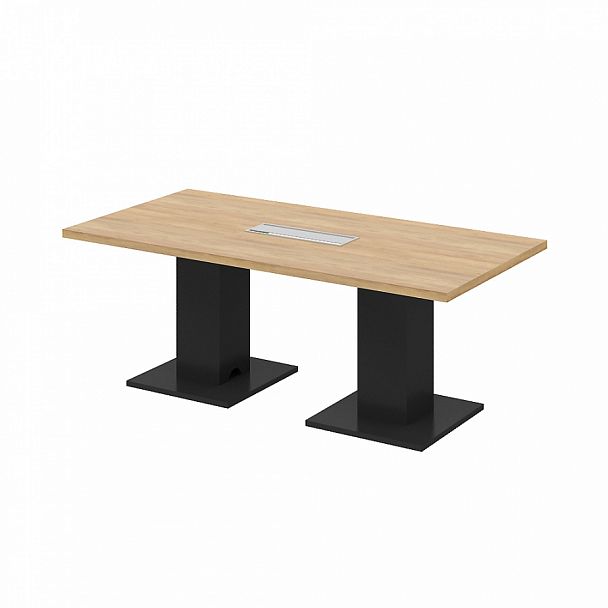 Стол переговорный "Столы для переговоров" ПК-КНГ-СТГ200Х100-В1-1106 дуб скальный - Вид 1