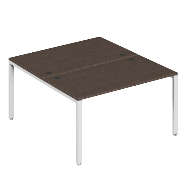 Бенч-система на 2 места Trend Metal 140x123x75 тёмный дуб - Вид 1