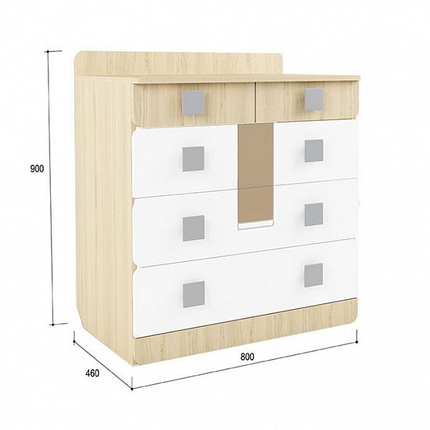 Комод "Стиль 9.1" Кофе с молоком - Вид 2