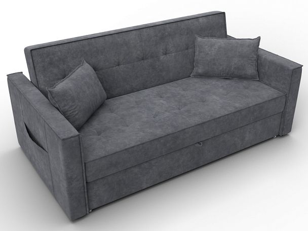 Диван прямой Лига-104 (160) Велюр серый - Вид 6